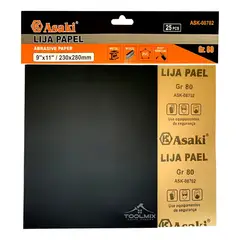 GENERICO - 25 Pc Lija Pliego Metal Fierro Madera 230x280mm Grano 100