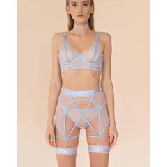 BALOGO - CONJUNTO LENCERIA CELESTE 6 PCS GETGOODS