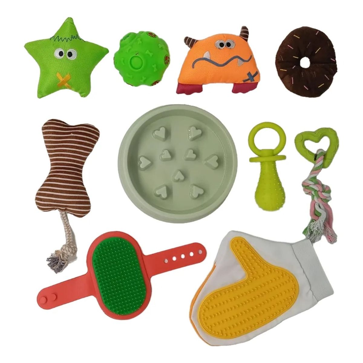 DEFENSOR FOREVER - Set De 10 Juguetes Para Perros Mascotas Aseo Juegos