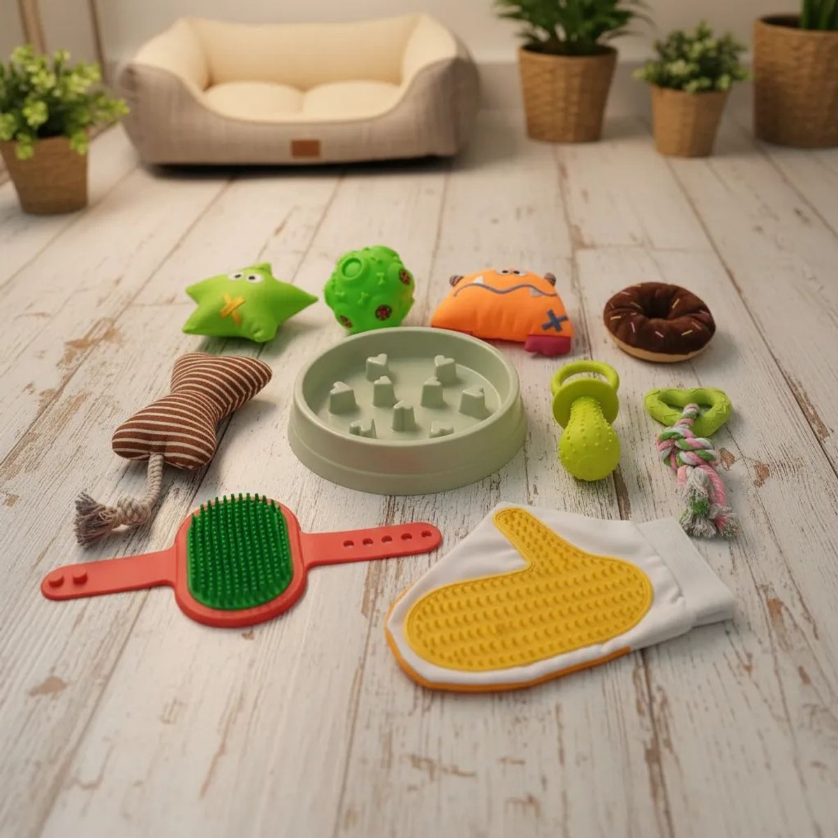 DEFENSOR FOREVER - Set De 10 Juguetes Para Perros Mascotas Aseo Juegos