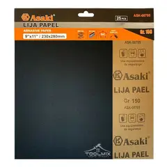 GENERICO - 25 Pc Lija Pliego Metal Fierro Madera 230x280mm Grano 150