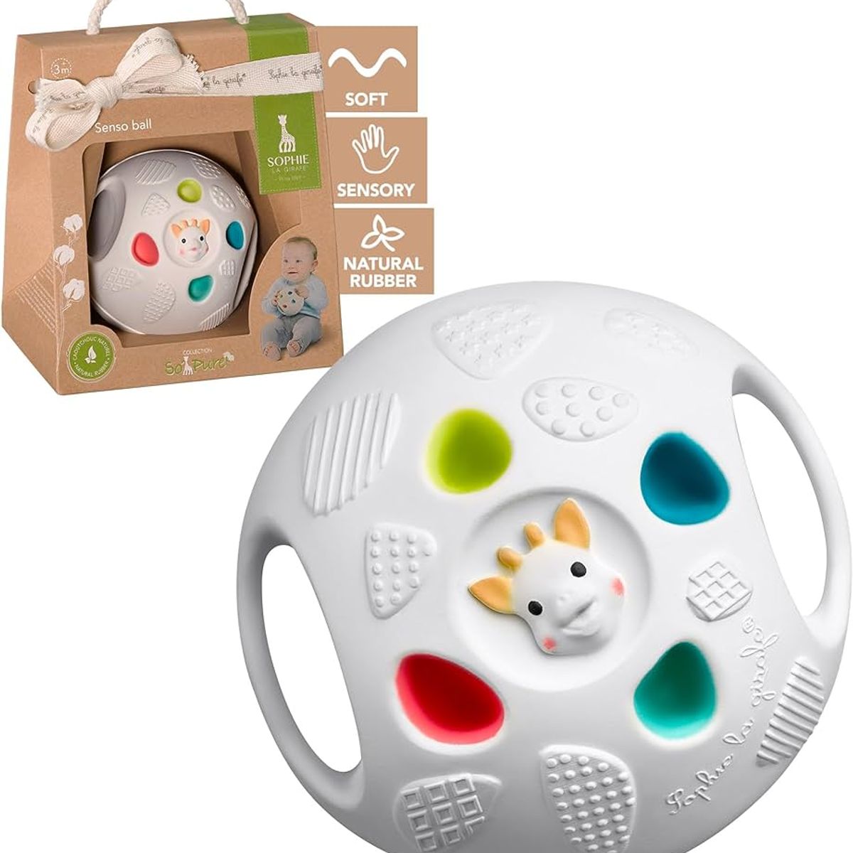 SOPHIE LA GIRAFE - Senso Ball - So Pure - Caucho Natural - Sophie La Girafe