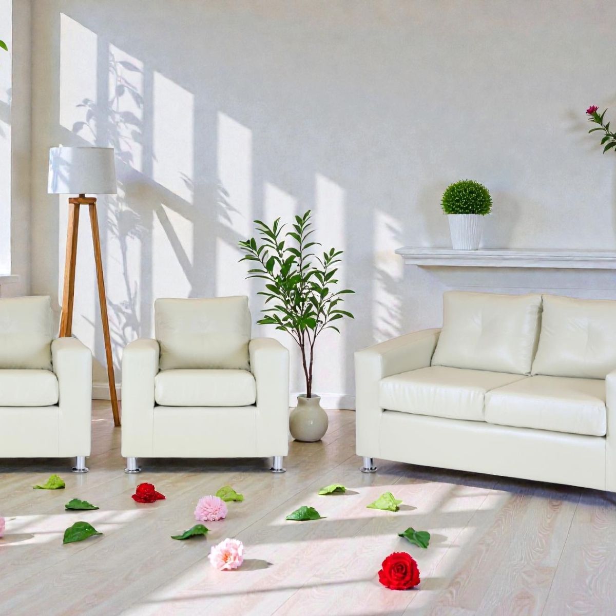 GENERICO - Living  Asiria 211   - Cuero Sintetico Pu / Muebles Altiro