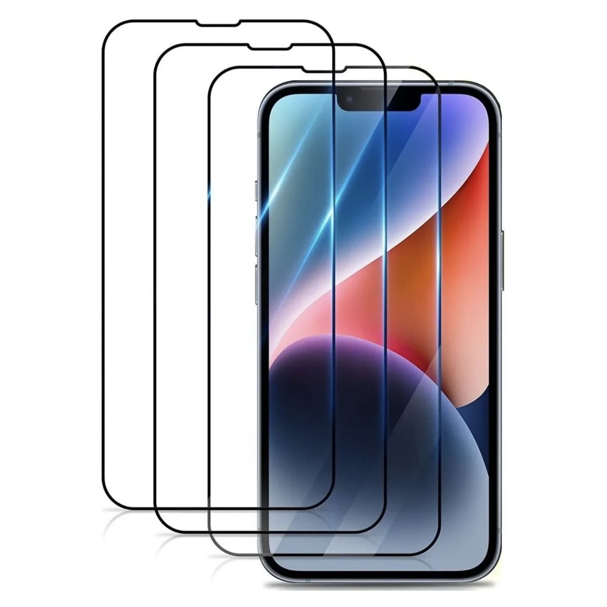 GENERICO - Pack 3 Laminas Vidrio Completa Pantalla Para iPhone 15