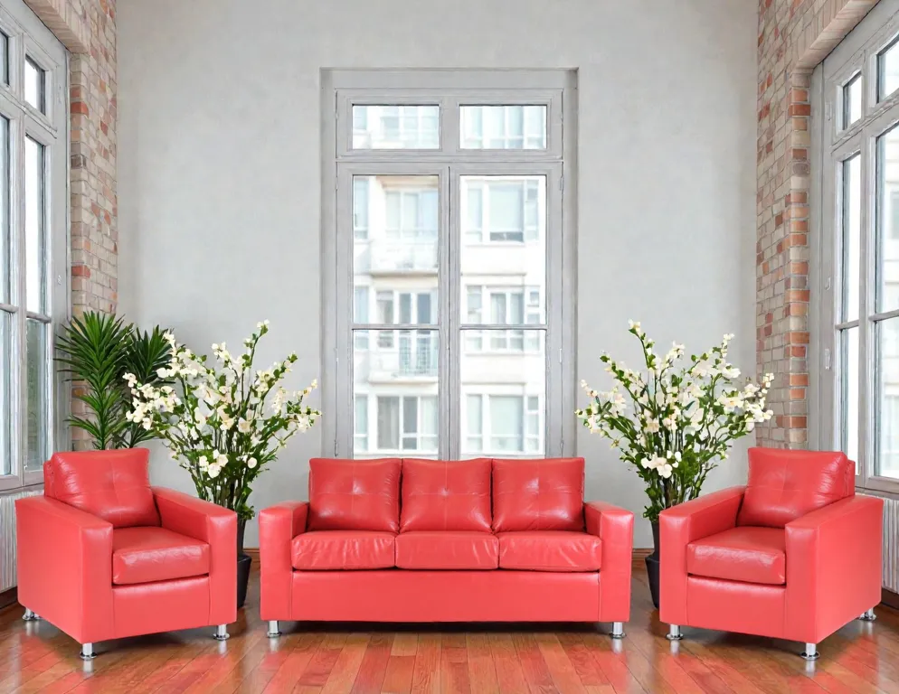 Living Asiria 311  - Cuero Sintetico Pu/ Rojo