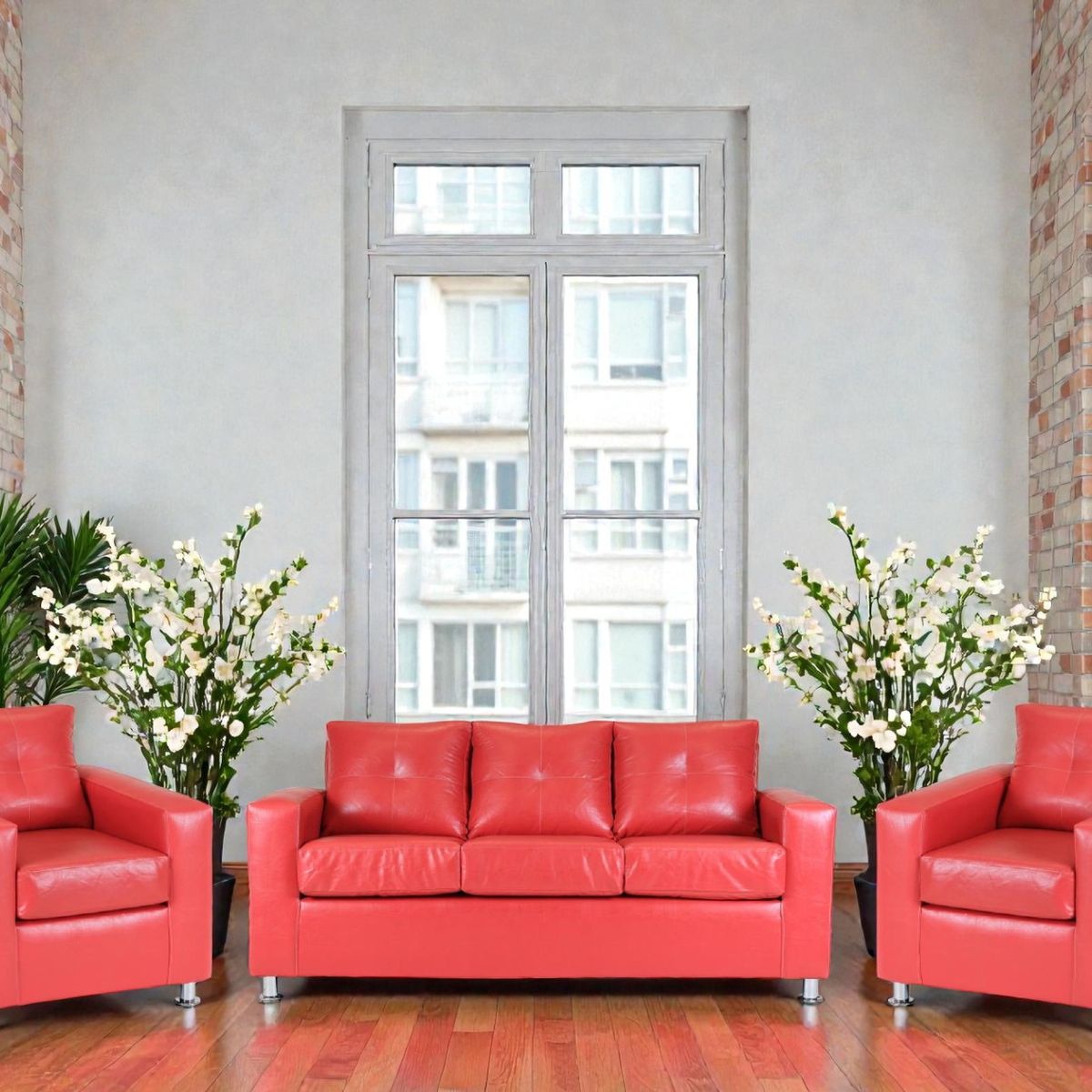 MUEBLES ALTIRO - Living  Asiria 311   - Cuero Sintetico Pu/ Muebles Altiro