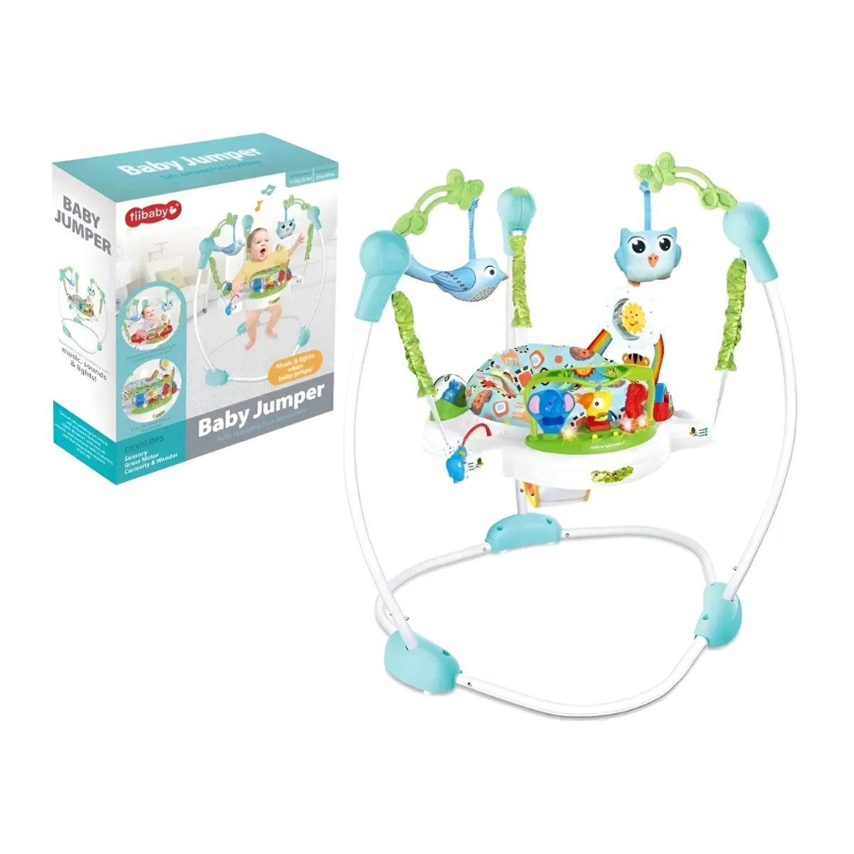 GENERICO - Saltarina Baby Jumper Centro De Actividades 360° Musical Azul