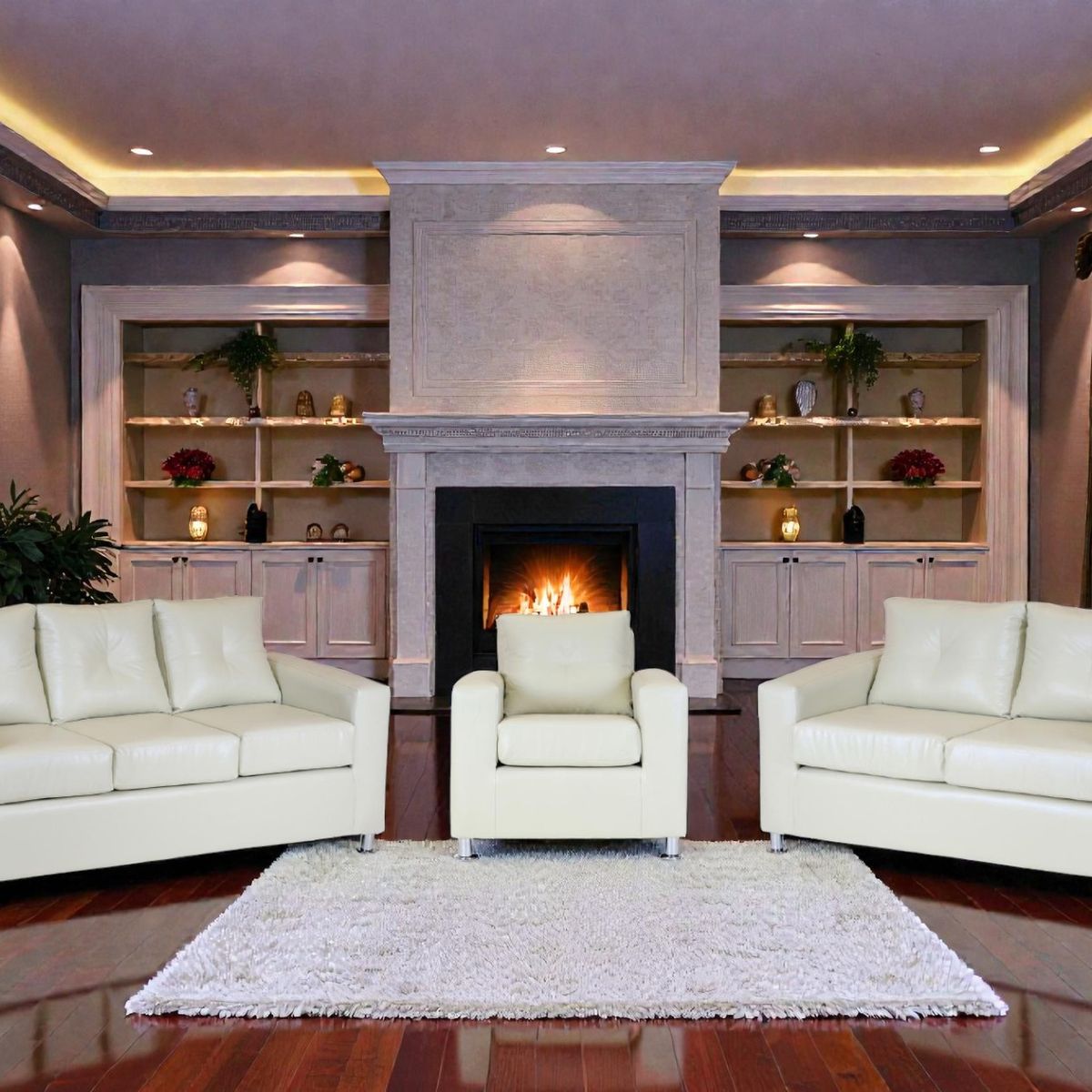 MUEBLES ALTIRO - Living  Asiria 321   - Cuero Sintetico Pu / Muebles Altiro