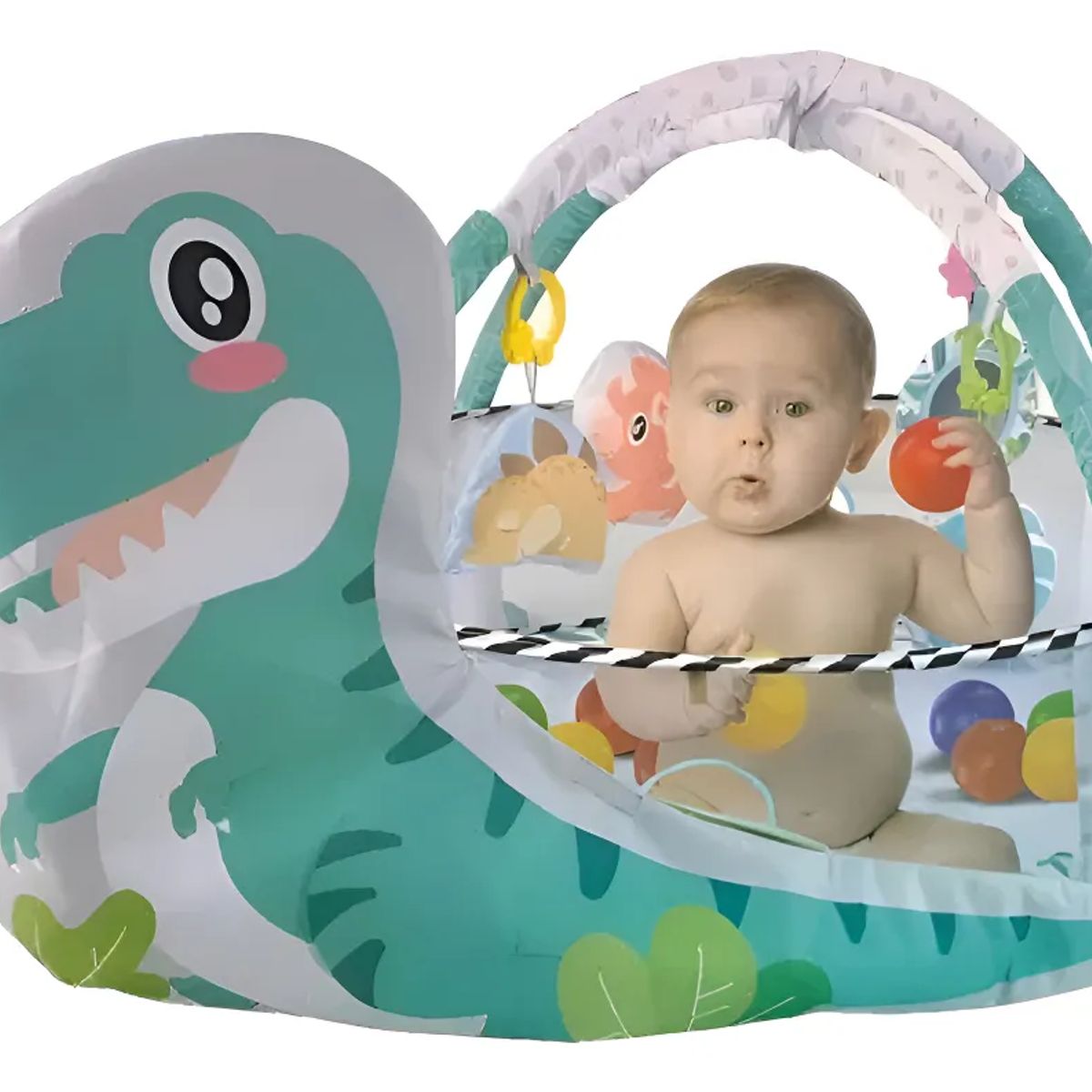GENERICO - Gimnasio De Dinosaurio Para Bebes Con Almohada Y Piscina De Pelotas