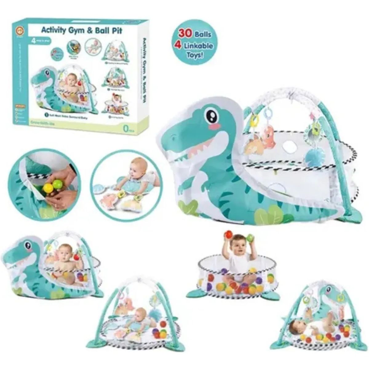 GENERICO - Gimnasio De Dinosaurio Para Bebes Con Almohada Y Piscina De Pelotas
