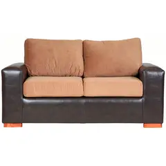 GENERICO - Sofá Elam 2 Cuerpos - Cuero Sintético y Tela Felpa / Muebles Altiro