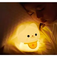 Lámpara Gato de la suerte espanta cuco led niños touch silicona espantacuco