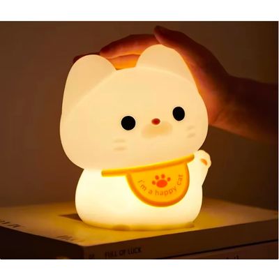 Imagen 2 del producto Lámpara Gato de la suerte espanta cuco led niños touch silicona espantacuco