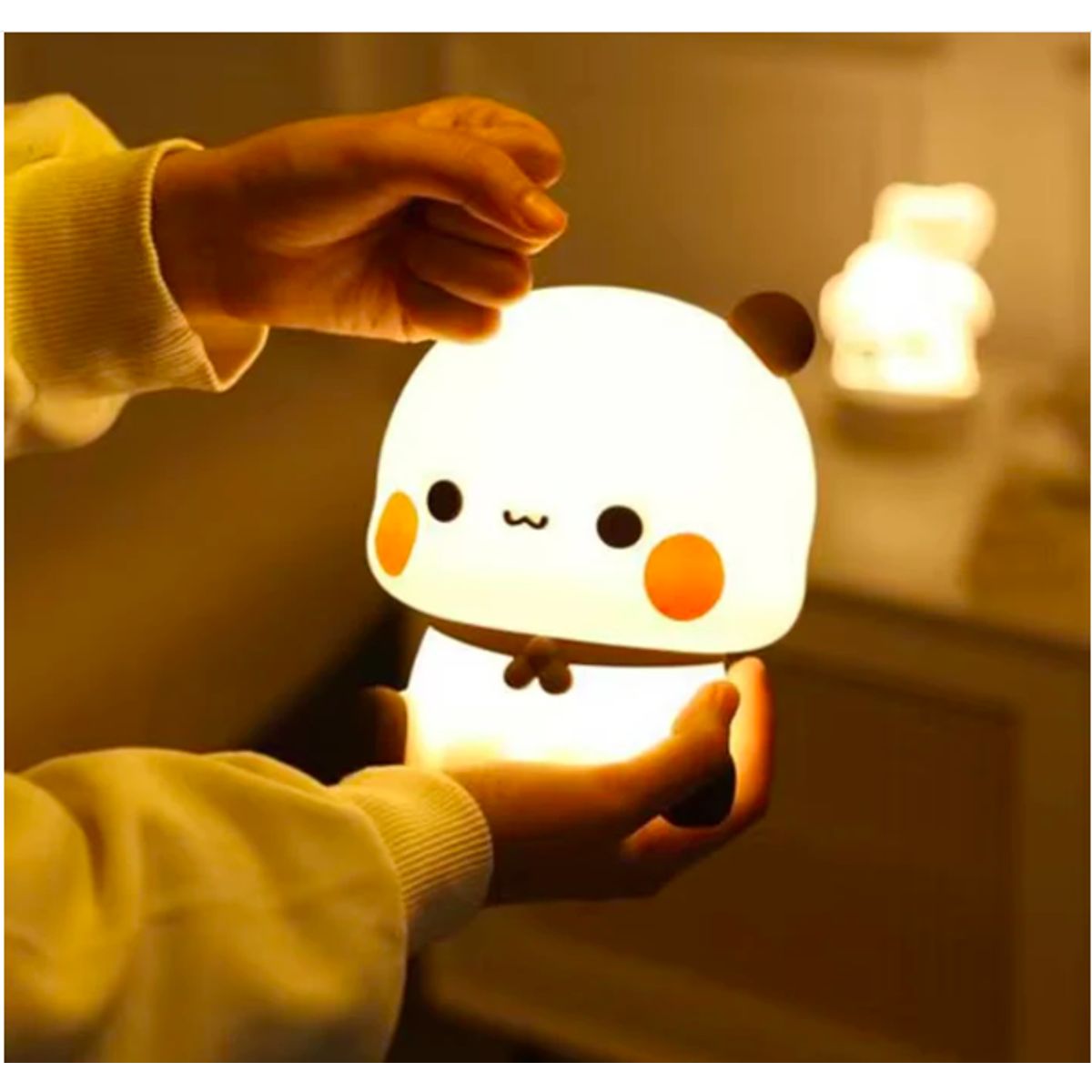 GENERICO - Lámpara Panda Grande espanta cuco led niños touch silicona