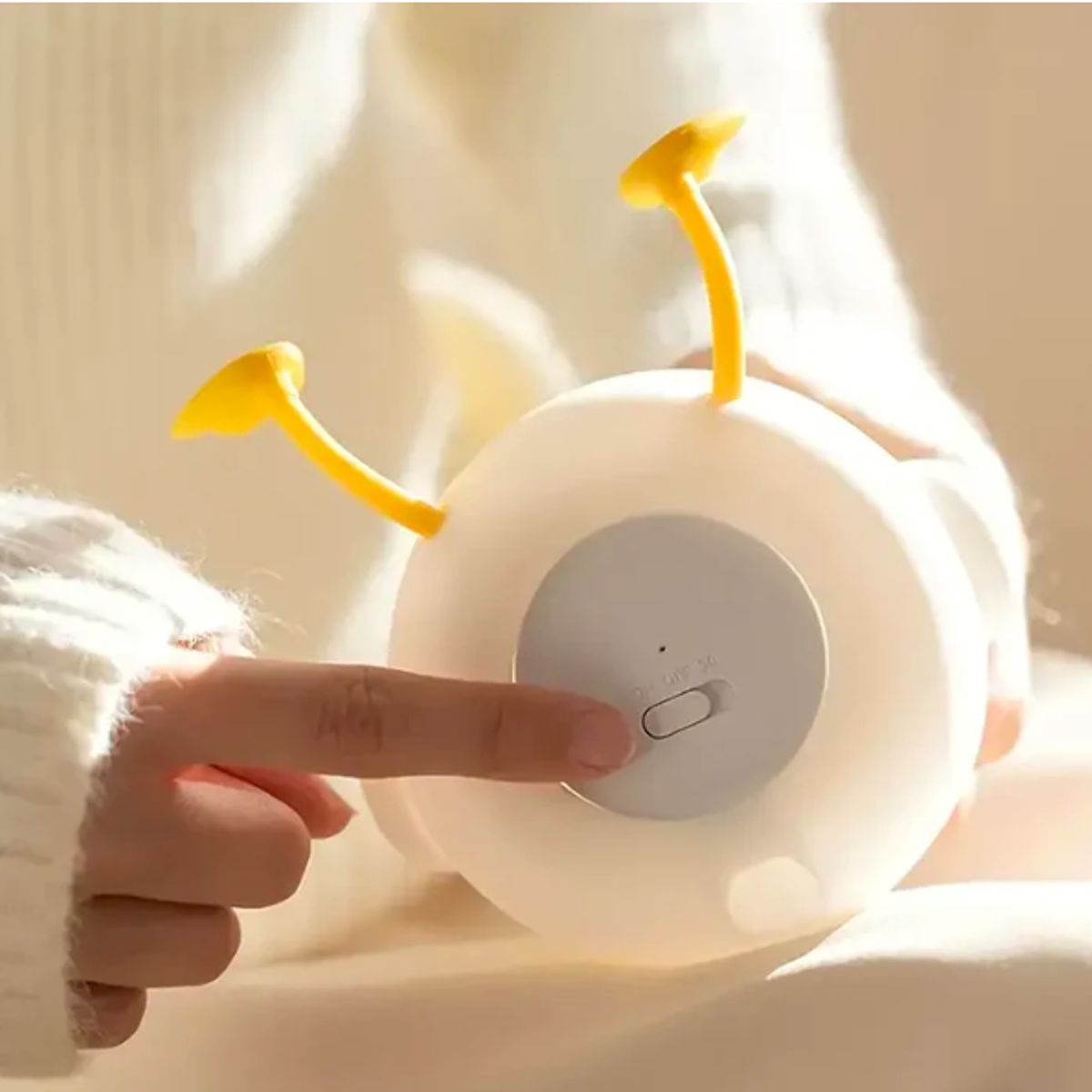 GENERICO - Lámpara Pato espanta cuco led niños touch silicona