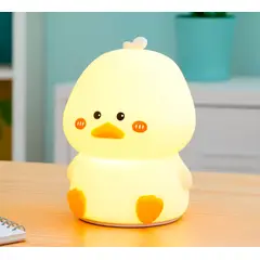 GENERICO - Lámpara Patito espanta cuco led niños touch silicona espantacuco