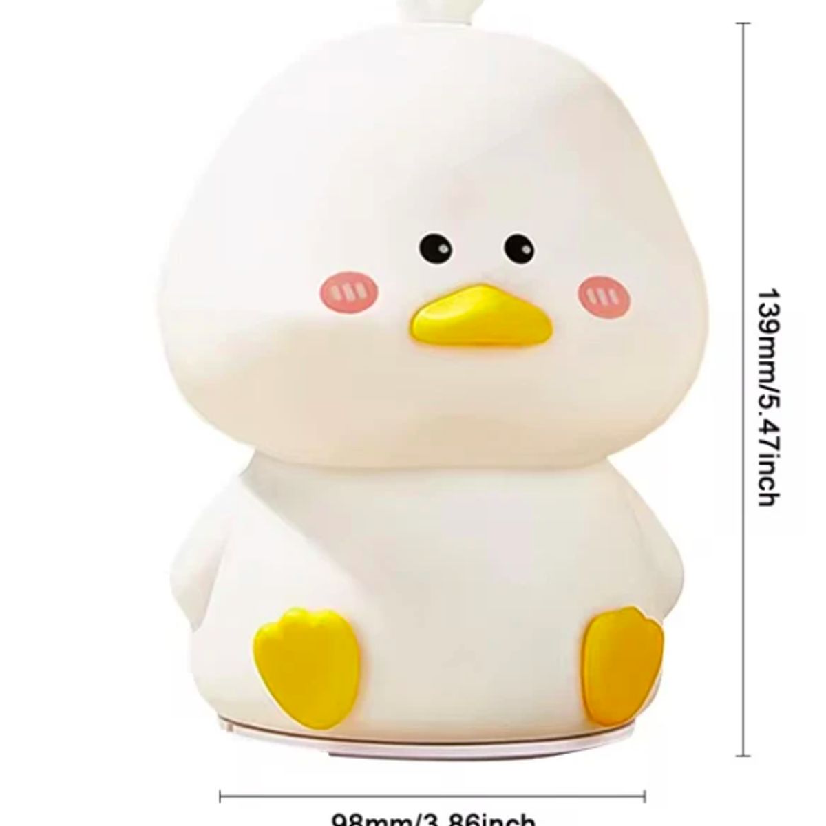 GENERICO - Lámpara Patito espanta cuco led  niños touch silicona espantacuco