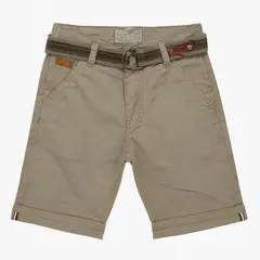 KIBOU - Bermuda Short Niño Casual Con Cinturón Incluido Verano