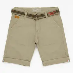 KIBOU - Bermuda Short Niño Casual Con Cinturón Incluido Verano