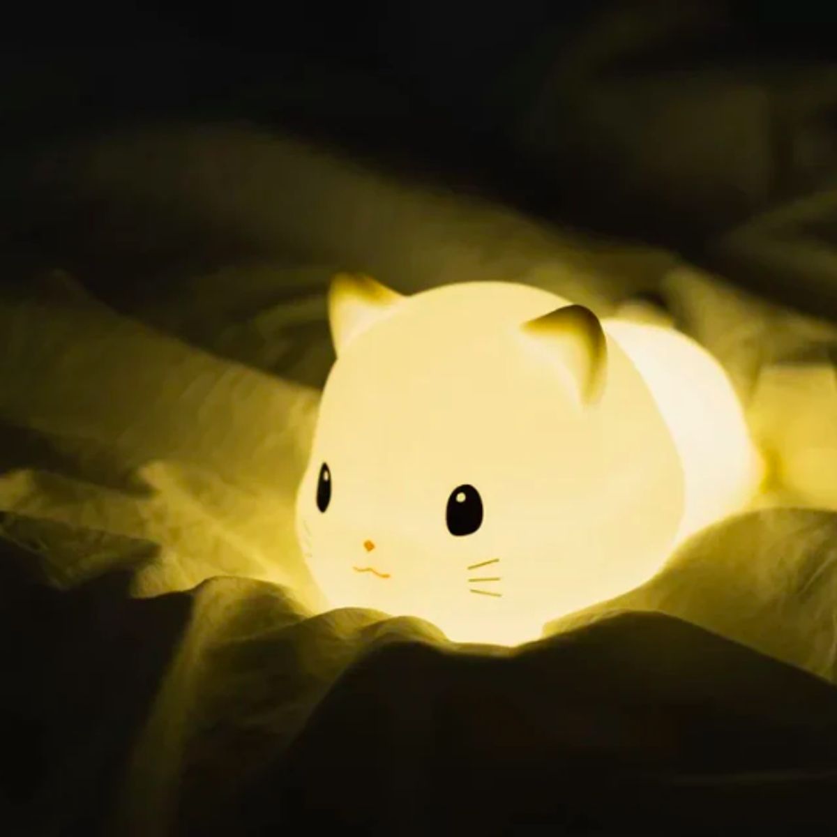 GENERICO - Lámpara gato espanta cuco led niños touch silicona