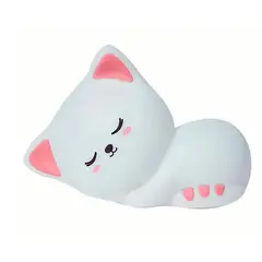GENERICO - Lámpara Gato Durmiendo espanta cuco led niños touch silicona espantacuco
