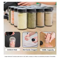 MOVI - Organizador de Condimentos y Aliños Frascos de Vidrio