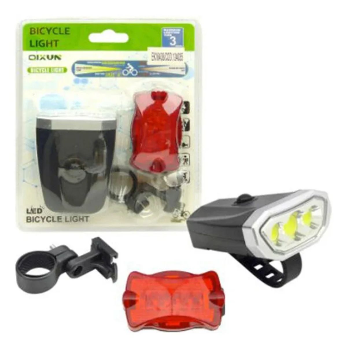 GENERICO - Luces Led De Advertencia Para Bicicleta Trasera Y Delantera
