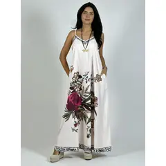 ENIGMATICA BOUTIQUE - Vestido Satín Con Flores