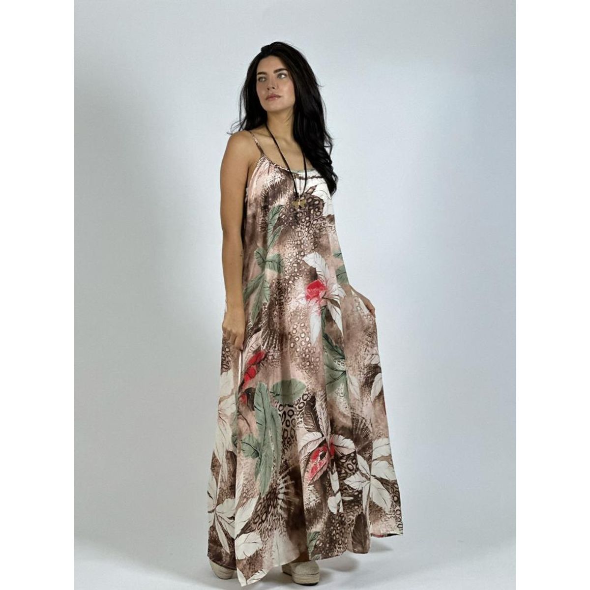 ENIGMATICA BOUTIQUE - Vestido Estampado Hojas