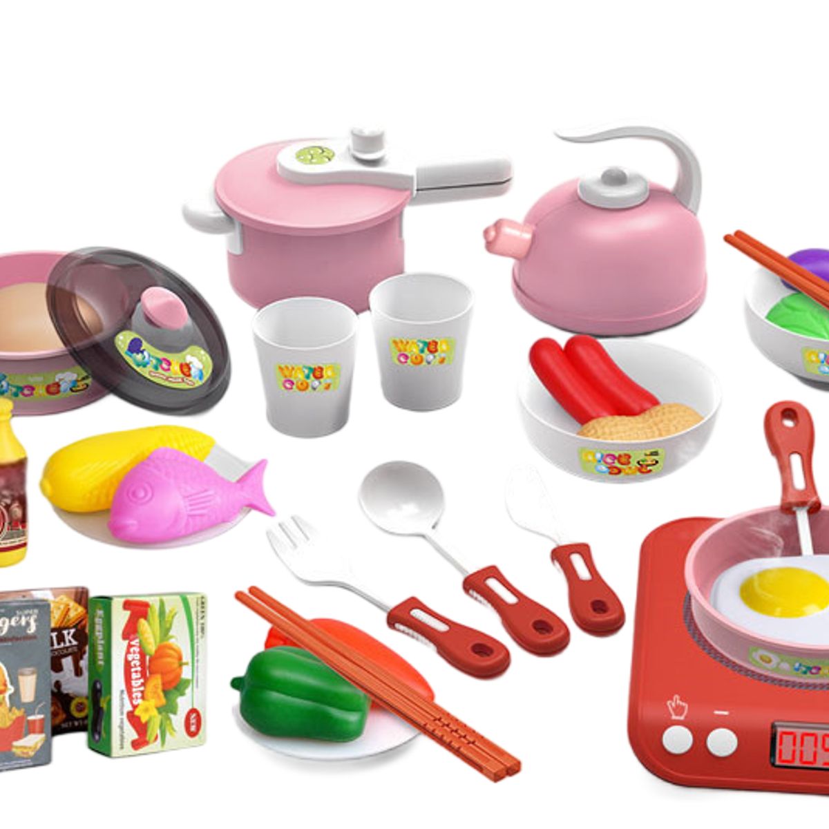 MAMITA Y BEBE - Set De Cocina De Juguete 36pcs Niños Juego De Mini Chef