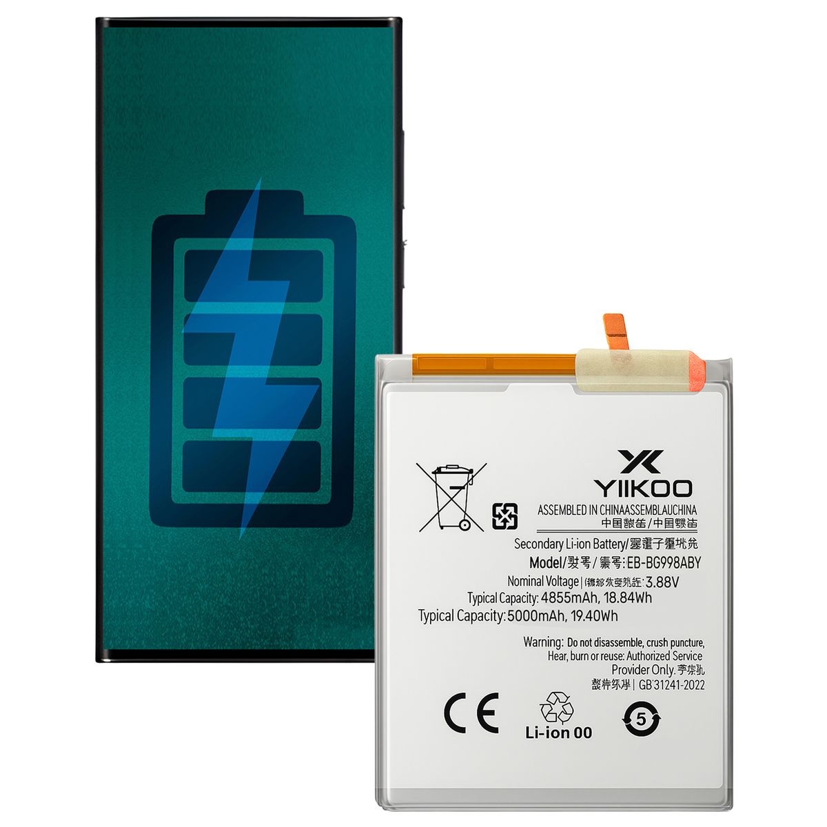GENERICO - Bateria para Samsung S21 Ultra YIIKOO Proteccion sobrecarga