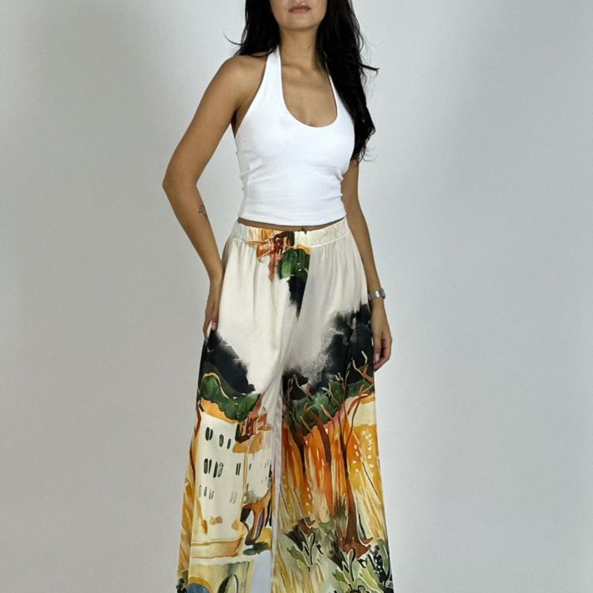 ENIGMATICA BOUTIQUE - Palazzo Satín Estampado