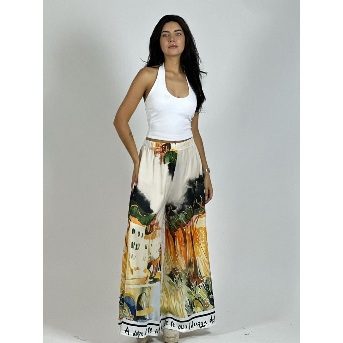 ENIGMATICA BOUTIQUE - Palazzo Satín Estampado