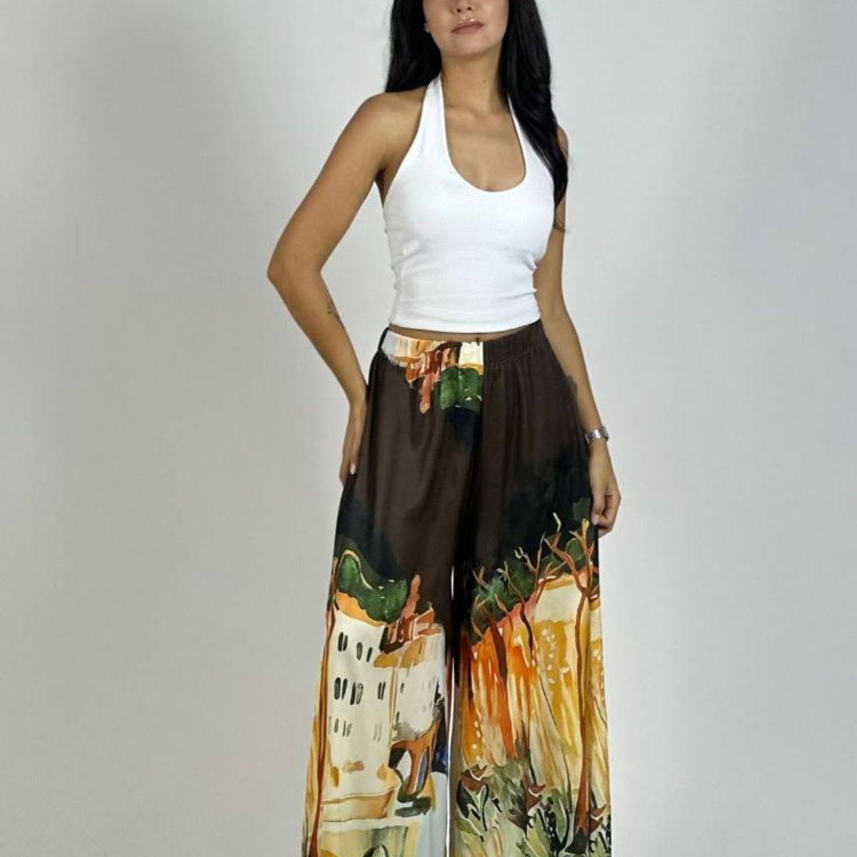 ENIGMATICA BOUTIQUE - Palazzo Satín Estampado