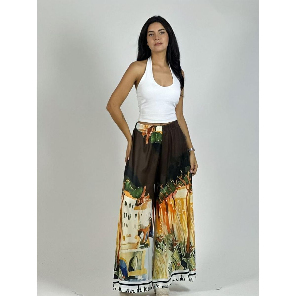 ENIGMATICA BOUTIQUE - Palazzo Satín Estampado