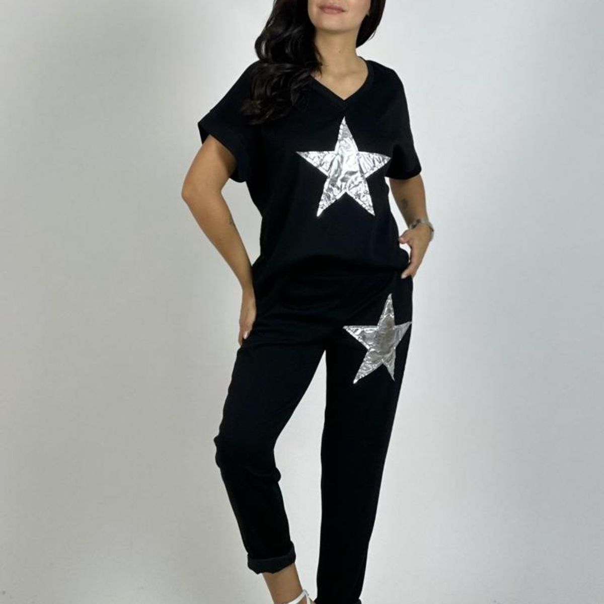 ENIGMATICA BOUTIQUE - Polera de Algodón Con Estrella