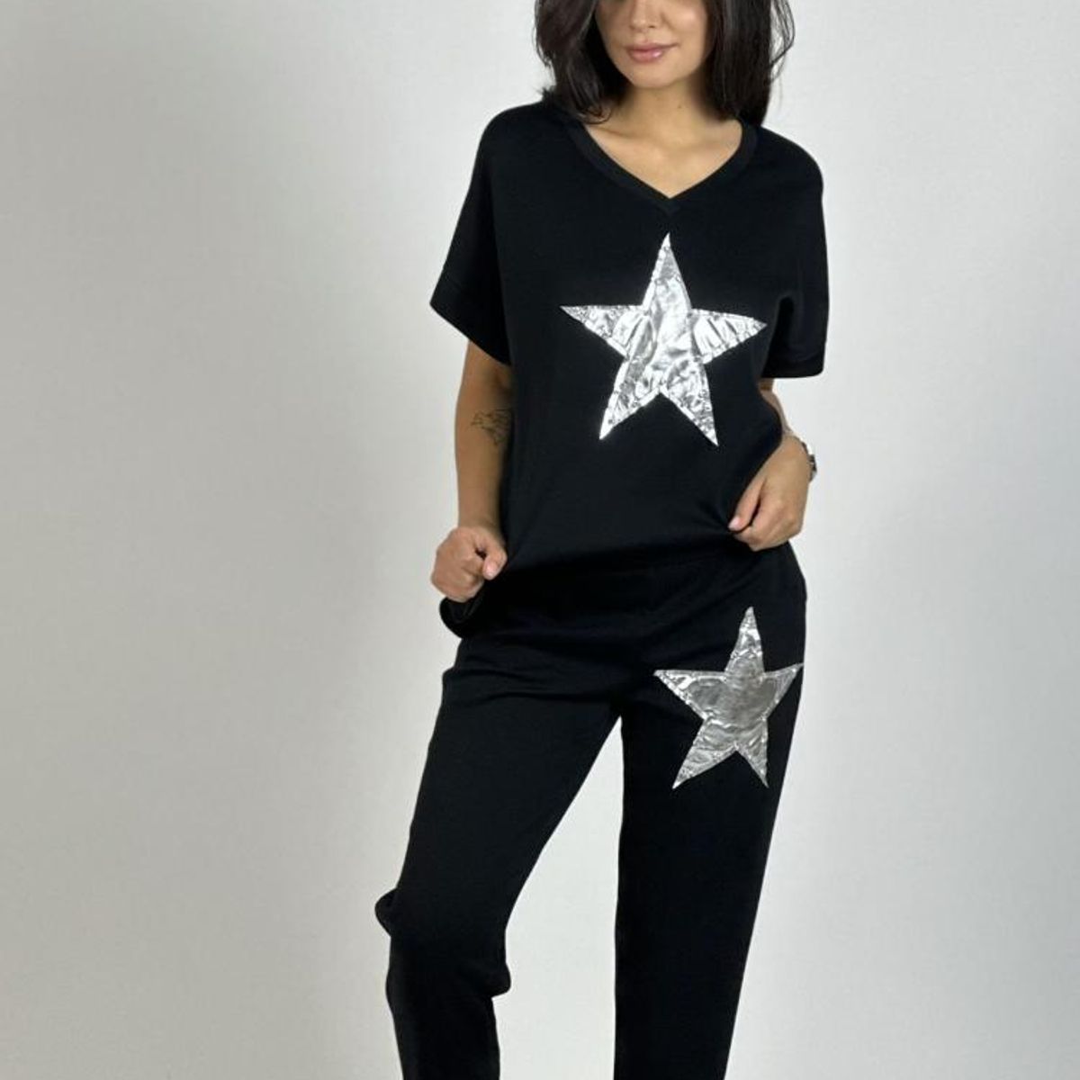 ENIGMATICA BOUTIQUE - Polera de Algodón Con Estrella