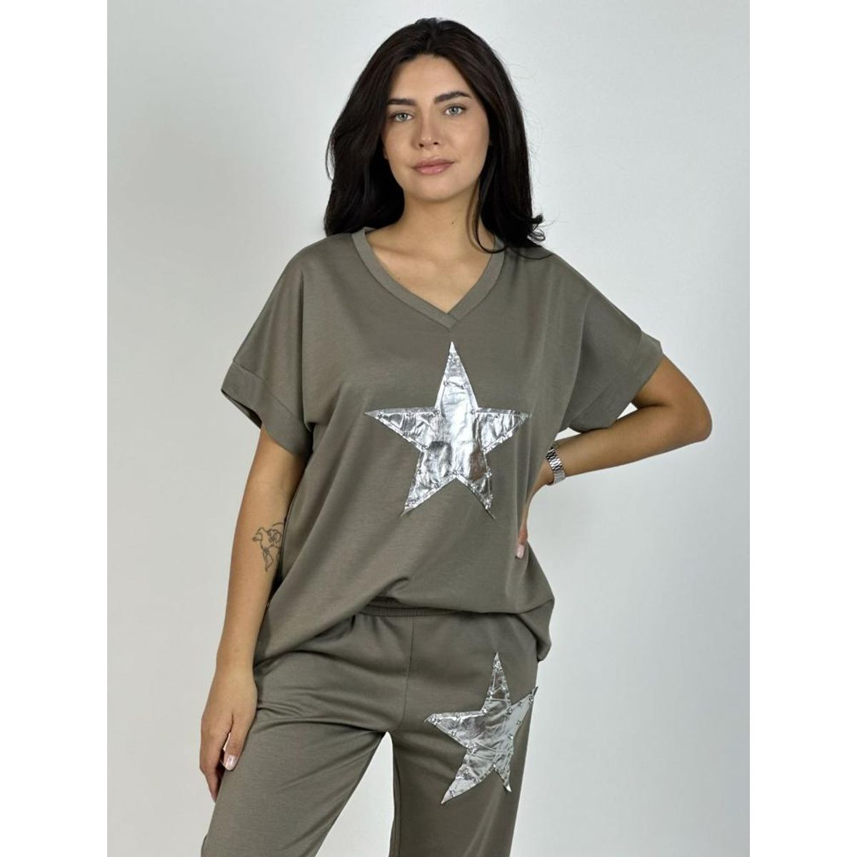 ENIGMATICA BOUTIQUE - Polera de Algodón Con Estrella