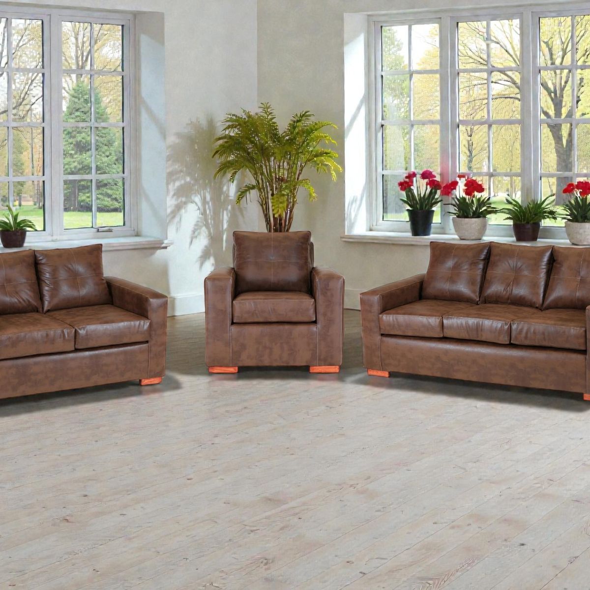 MUEBLES ALTIRO - Sofá Israel 321   - Cuero Sintético Pu Muebles Altiro