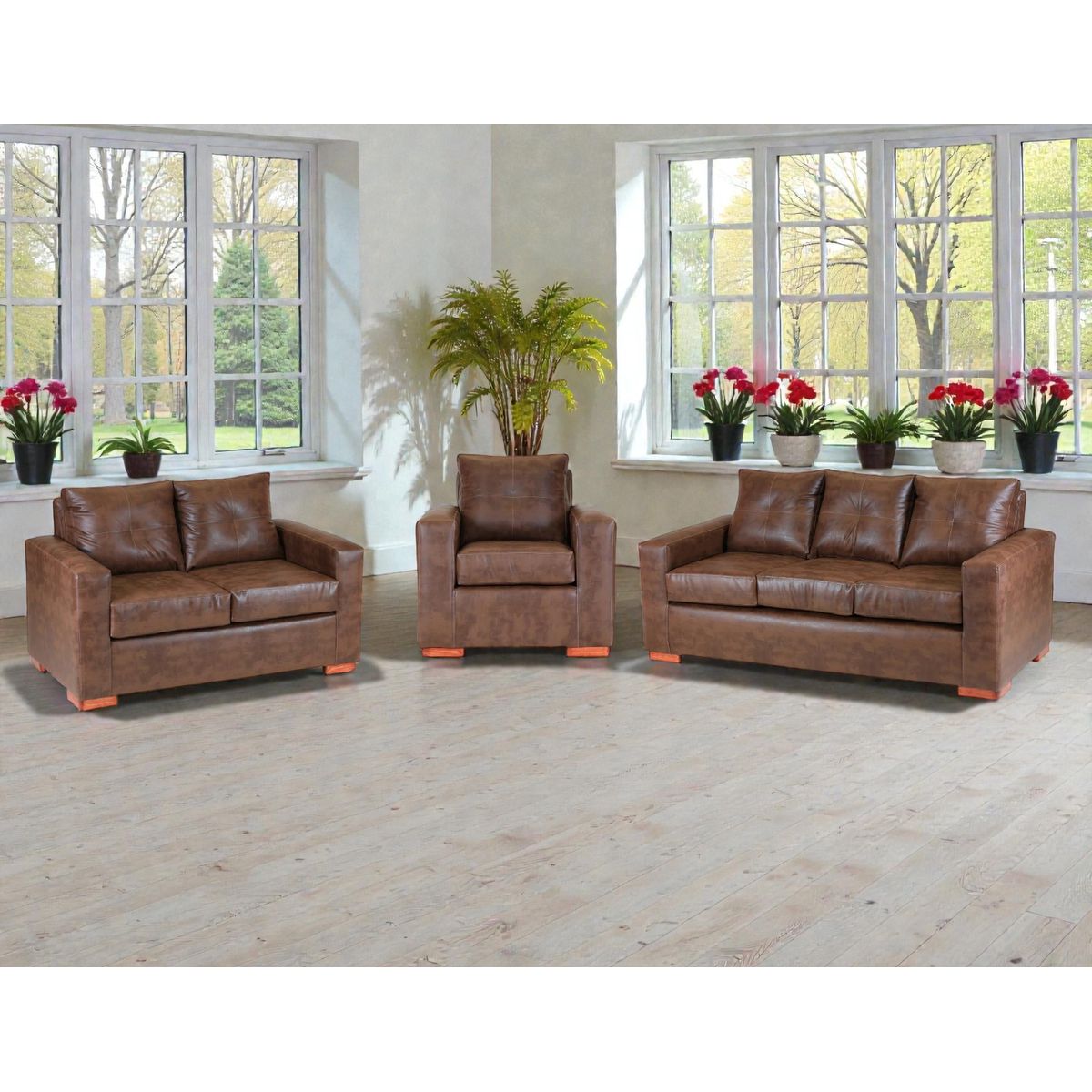 MUEBLES ALTIRO - Sofá Israel 321   - Cuero Sintético Pu Muebles Altiro