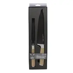 WAYU - Set Utensilios Asado Barbacoa Cuchillo Tenedor