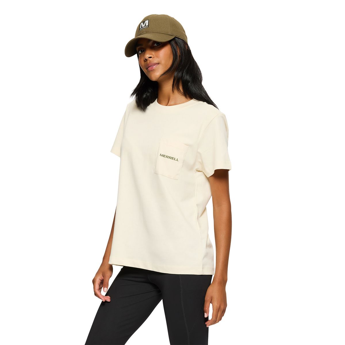 MERRELL - Polera Manga Corta Mujer Relaxed Pocket Beige MERRELL