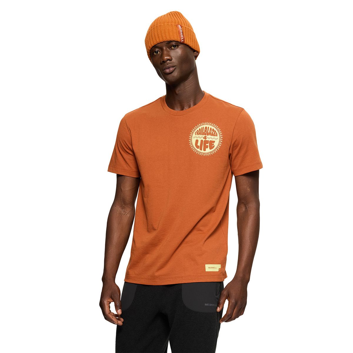 MERRELL - Polera Manga Corta Hombre For Life Naranjo MERRELL