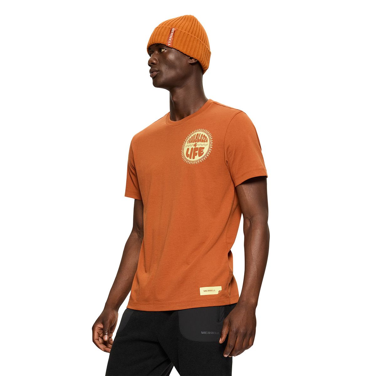 MERRELL - Polera Manga Corta Hombre For Life Naranjo MERRELL