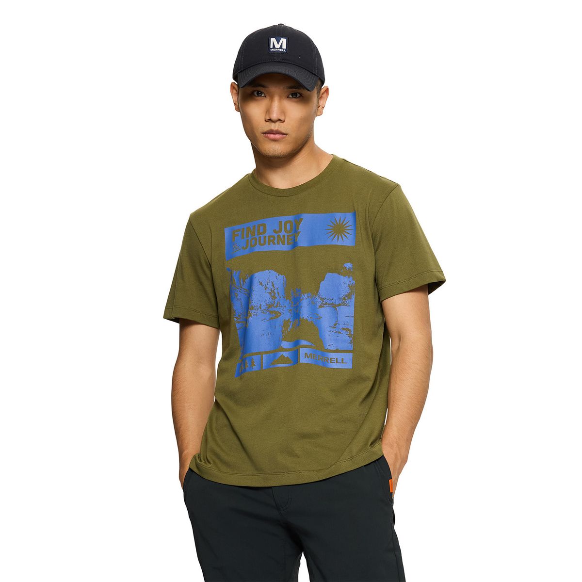 MERRELL - Polera Manga Corta Hombre Joy Verde MERRELL