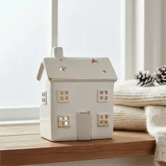 GENERICO - Adorno Casa Led Cerámica 17 Cm Navidad Decoración Luces