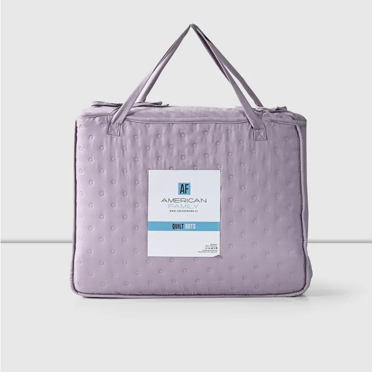 AMERICAN FAMILY - Quilt 2 Plazas Cannon Dots Heatpress Blanco Premium