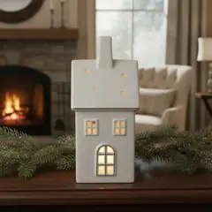 GENERICO - Adorno Casa Tipo A Led Cerámica 20 Cm Navidad Decoración