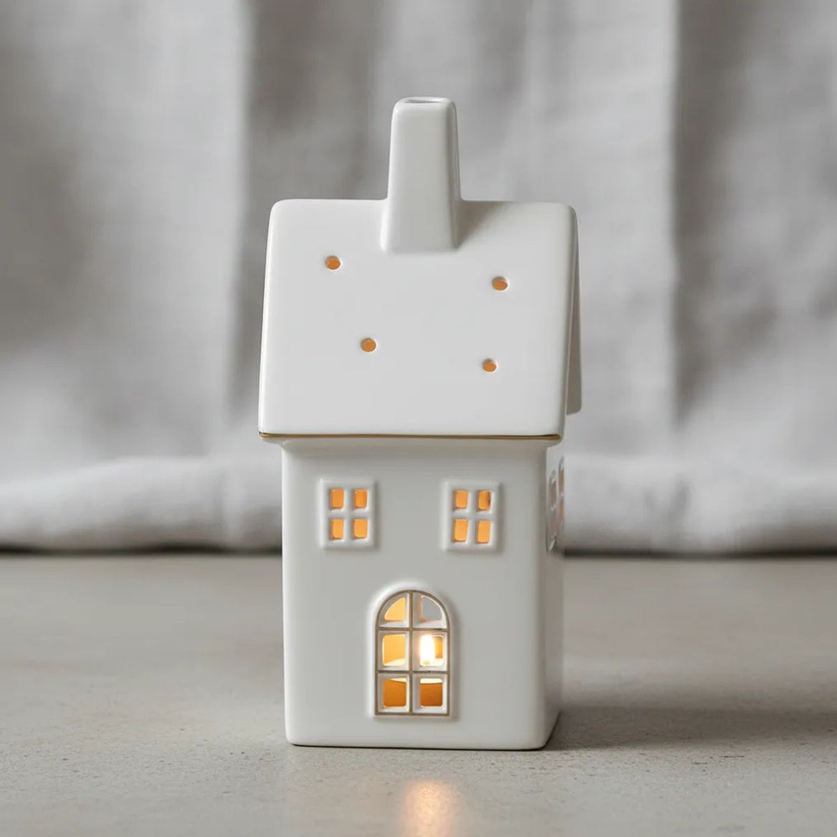 GENERICO - Adorno Casa Tipo A Led Cerámica 20 Cm Navidad Decoración