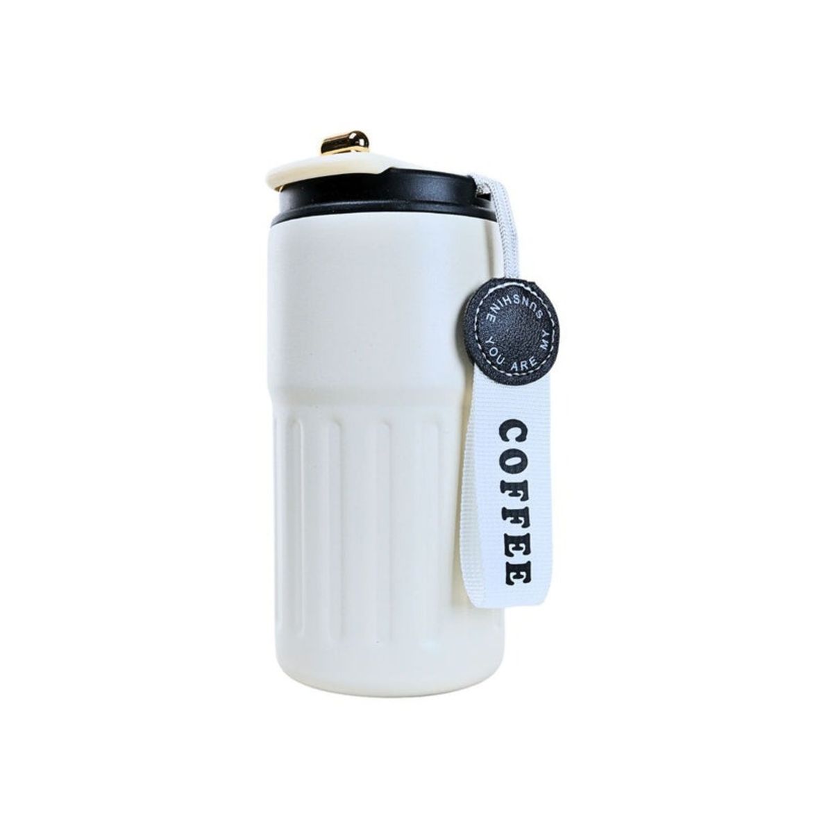 SOLEIO - VASO TÉRMICO DE ACERO INOXIDABLE TERMÓMETRO 460 ML NEGRO